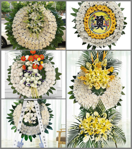 山西太原尖草坪区阳曲镇黄花园村花圈速递