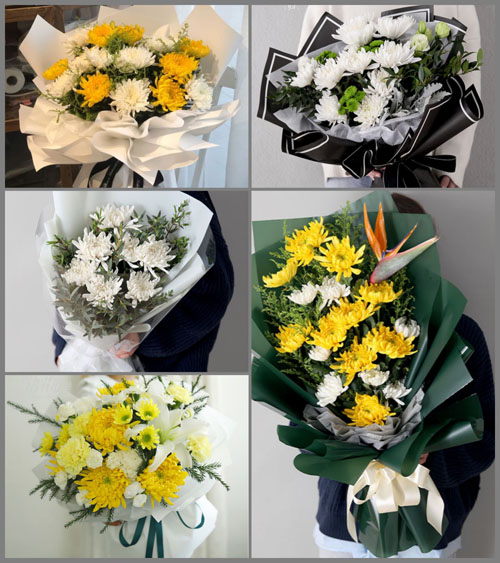 山西太原尖草坪区阳曲镇黄花园村白事花束代送